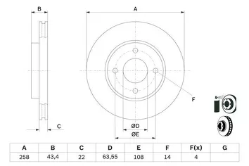 Bosch 0 986 478 892 <span>тормозной диск вентилируемый</span>