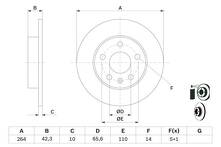 Тормозной диск Bosch 0 986 478 884 для Opel Astra H / GTC / рестайлинг