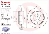 Тормозной диск Brembo Prime Line  08.A355.11