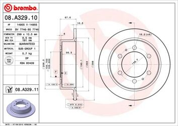 Brembo Prime Line 08.A329.11 <span>тормозной диск полный</span>