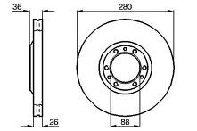 Тормозной диск Bosch 0 986 478 854 для Isuzu Trooper 2 пок.