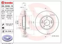 Тормозной диск Brembo Prime Line  09.C249.11
