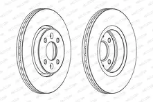 Тормозной диск Ferodo DDF1124 для Renault Megane 2 пок. / хэтчбек