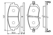 Передние тормозные колодки Bosch  0 986 494 558