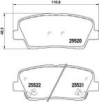 Задние тормозные колодки Brembo  P 30 081