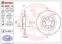 Тормозной диск Brembo Prime Line 08.8682.10 для Peugeot RCZ 1 пок.