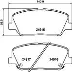 Передние тормозные колодки Hella Pagid  8DB 355 028-781