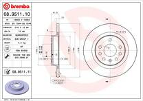 Тормозной диск Brembo Prime Line 08.9511.10 для Opel Vectra C / универсал / рестайлинг