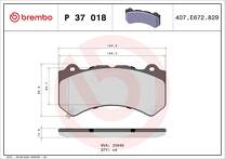 Передние тормозные колодки Brembo P 37 018 для Nissan GT-R R35