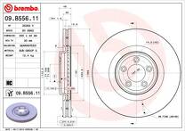 Тормозной диск Brembo Prime Line 09.B556.11 для Jaguar F-Type X152 / рестайлинг