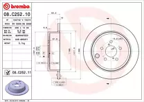 Тормозной диск Brembo Prime Line  08.C252.11