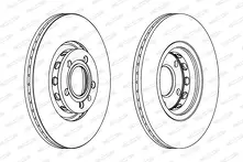 Тормозной диск Ferodo DDF1706 для Audi A6 C5 / седан