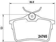Задние тормозные колодки Brembo  P 61 084