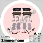 Задние тормозные колодки Zimmermann 24643.170.2 для Bentley Mulsanne 2 пок.