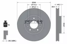 Тормозной диск Textar  92180803