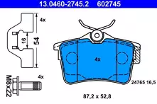 Задние тормозные колодки ATE  13.0460-2745.2