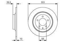 Тормозной диск Bosch  0 986 479 V04