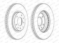 Тормозной диск Ferodo DDF1768C для Mazda CX-9 TB