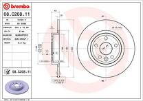 Тормозной диск Brembo Prime Line 08.C208.11 для Jaguar E-Pace X540 / рестайлинг