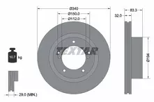 Тормозной диск Textar  92204603