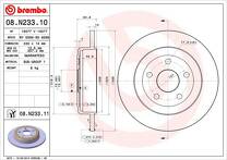 Тормозной диск Brembo Prime Line 08.N233.11 для Jeep Grand Cherokee 4 пок.