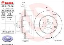 Тормозной диск Brembo Prime Line 09.C178.11 для Mazda CX-9 TB