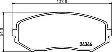 Передние тормозные колодки Hella Pagid  8DB 355 012-351