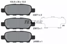 Задние тормозные колодки Textar  2387101