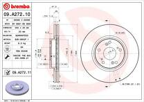 Тормозной диск Brembo Prime Line 09.A272.11 для Honda Accord 7 пок. / седан