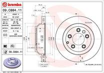 Тормозной диск Brembo Prime Line  09.C884.11