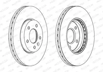 Тормозной диск Ferodo DDF1870 для Opel Astra J / универсал