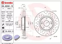 Тормозной диск Brembo Xtra Line  09.A532.1X