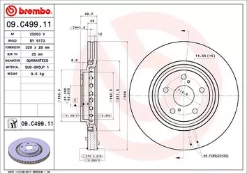 Brembo Prime Line 09.C499.11 <span>тормозной диск вентилируемый</span>