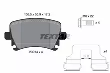 Задние тормозные колодки Textar Q+  2391401