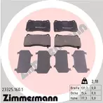 Передние тормозные колодки Zimmermann 23325.160.1 для Tesla Model X 1 пок.