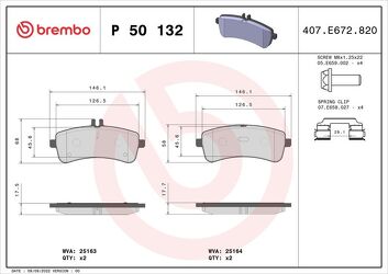 Brembo P 50 132 <span>тормозные колодки задние</span>