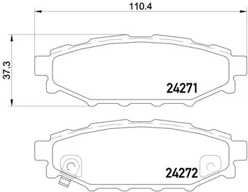 Brembo P 78 020 <span>тормозные колодки задние</span>