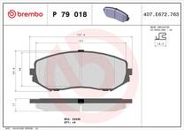 Передние тормозные колодки Brembo  P 79 018