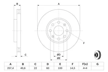 Bosch 0 986 479 223 <span>тормозной диск вентилируемый</span>