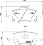Задние тормозные колодки Brembo  P 37 016
