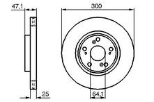 Тормозной диск Bosch 0 986 479 227 для Honda Accord 7 пок. / седан