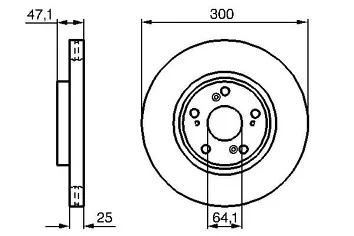 Bosch 0 986 479 227 <span>тормозной диск вентилируемый</span>