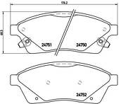 Передние тормозные колодки Brembo  P 09 010
