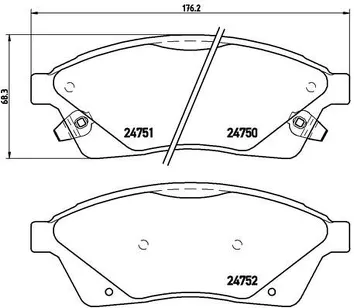 Brembo P 09 010 <span>тормозные колодки передние</span>