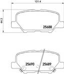 Задние тормозные колодки Brembo  P 61 111