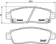 Задние тормозные колодки Brembo P 10 010 для Chevrolet TrailBlazer 1 пок. / GMT360 / рестайлинг