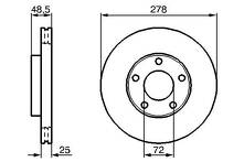 Тормозной диск Bosch 0 986 479 179 для Mazda 3 BK / хэтчбек / рестайлинг