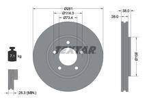 Тормозной диск Textar 92108300 для Chrysler Voyager 4 пок.
