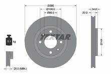 Тормозной диск Textar 92111503 для Citroen C4 2 пок. / хэтчбек / рестайлинг
