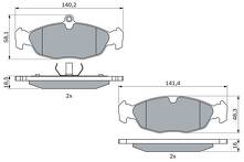 Передние тормозные колодки Bosch  0 986 460 938
